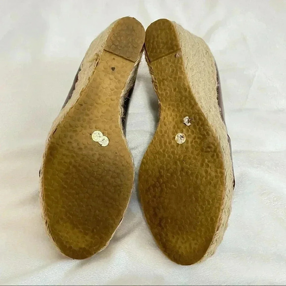 Michael Kors Leather Wedge Sandals Espadrilles - Picture 8 of 9